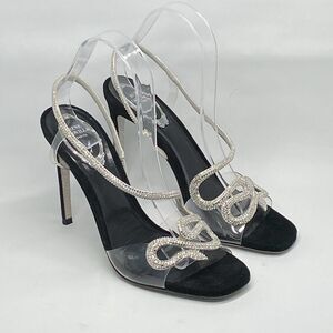 Rene Caovilla 105MM Snake Slingback Sandals size 38.5